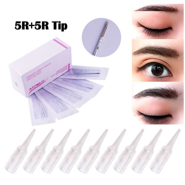 Gute Qualität 100 Stücke 5R Nadeln und 100 Stücke 5R Nadeln Caps Für Permanent Make-Up Traditionelle Tattoo Nadeln Unabhängige Paket