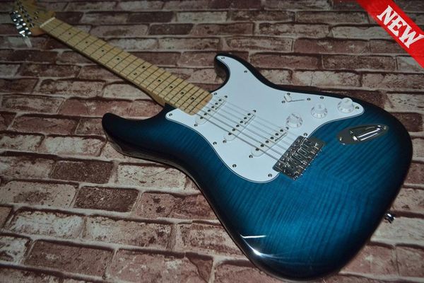 

wholesale - bule color maple st electric guitar musical instruments ing