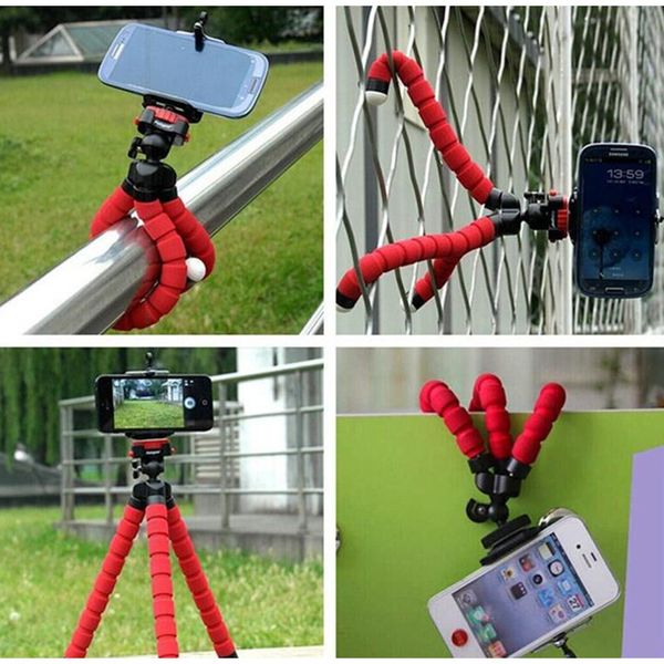 

cell phone mount car holder stand flexible ocs tripod bracket monopod adjustable foam support for smart phone camera universal
