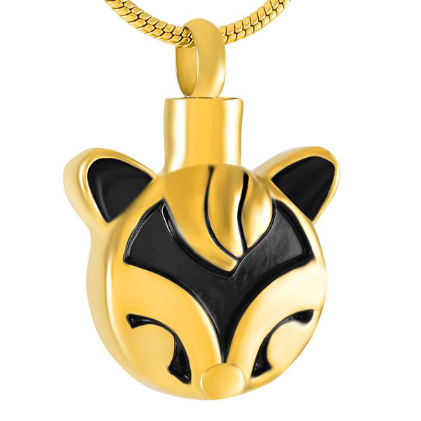 

ijd9394 cat stainless steel cremation pendant necklace pet funeral casket memory ashes keepsake urn necklace jewelry, Silver