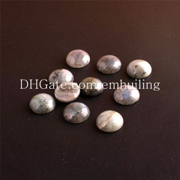 10 Pcs Atacado Surpreendente Qualidade Semi Precious Stone Beads Solta Gemstone Natural Labradorite Cabochon 16 MM Rodada Forma Flatback Para Jóias