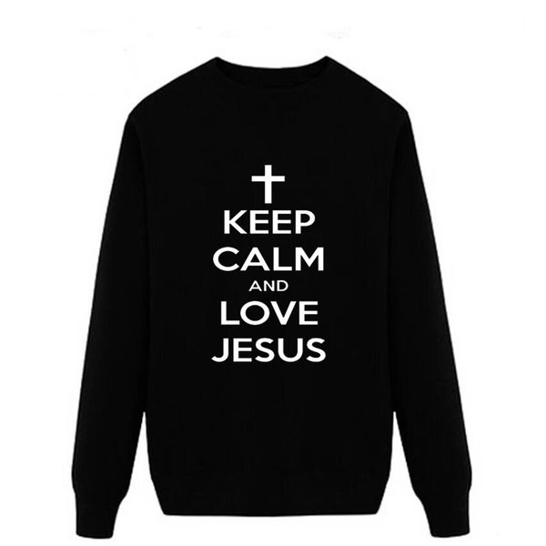 

new keep calm & love jesus 2018 autumn this is me printed men o neck t shirt casual long sleeve slim fit, Black