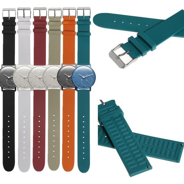 

wholesale- 18mm sports tpu+tpe wristband strap for withings activite /steel/sapphire smart watch, Black;brown