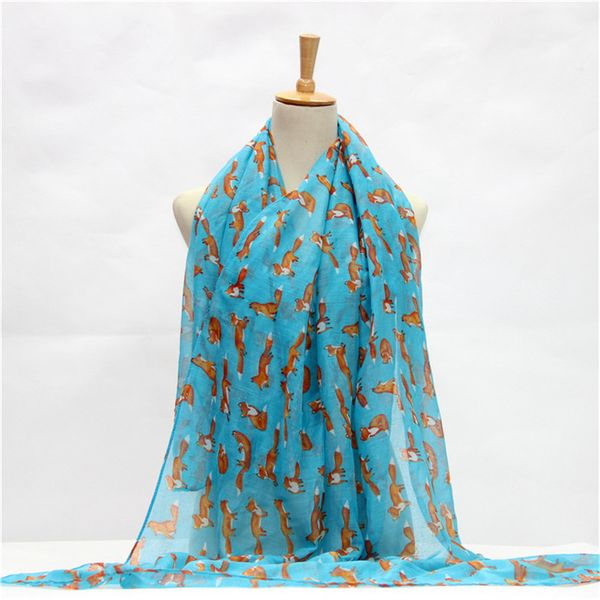 

wholesale- ms. 2016 explosion models small animal print chiffon silk scarf shawl 180 * 90 cm, Blue;gray