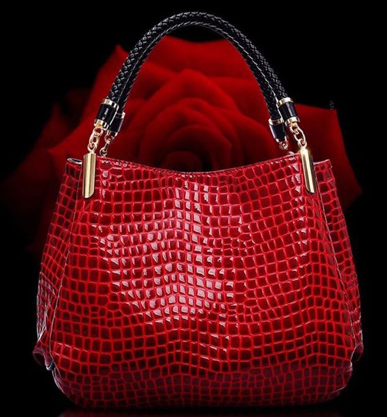 

2017 Alligator Pattern Leather Women Handbag Fashion Summer Shoulder Bag Black Bag Ladies Purses on sale