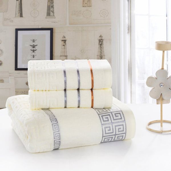

luxury 100% cotton bath towel set brand serviette adulte embroidery large 72077