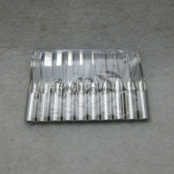 

wholesale-10pcs 48mm short stainless steel tattoo tips set kit supply - thin sstk-b