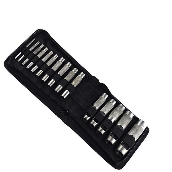 

бесплатная доставка 15 шт. кожаный пояс перфоратор пу пирсинг инструмент ушко работы удар отверстие набор инструментов пробивая устройство