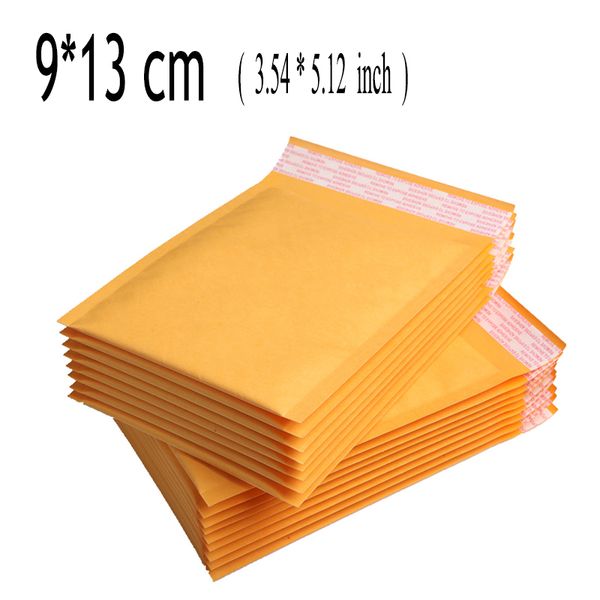 All'ingrosso-11 * 13 cm 100 Pz Giallo Kraft Bubble Busta Poly Mailer Buste imbottite Buste postali Sacchetto regalo Bulle per la festa