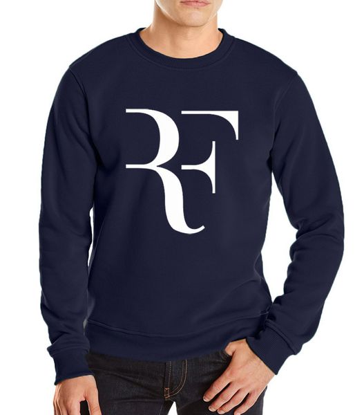 

wholesale- 2016 new autumn winter fashion roger federer rf male fleece hoodie brand clothing sweatshirt man harajuku hoodies hoodies, Black