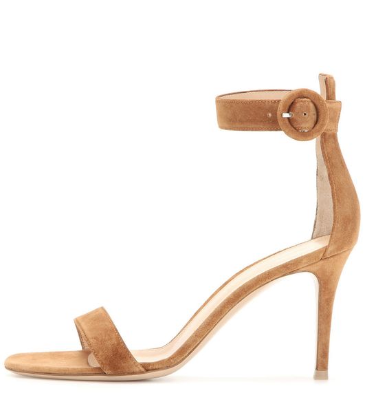 

zandina дамы женская мода ручной работы 8.5 см dianvito босси metalltc лодыжки ремень высокий каблук кожаные сандалии обувь верблюд, Black