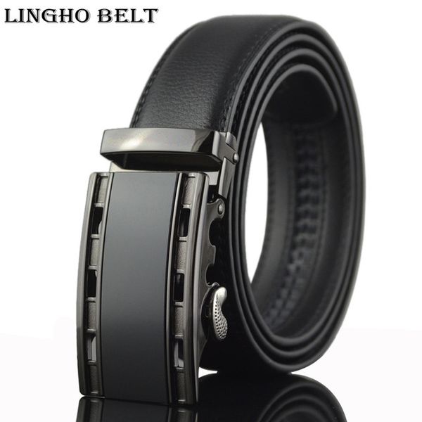 

new 2017 real leather belts men luxury mens strap automatic buckle designer mens belt 110-130cm strap,kb-40, Black;brown