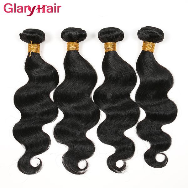 

glary new arrival brazilian virgin hair body wave remy human hair extensions peruvian malaysian indian body wave double hair weft wholesale, Black