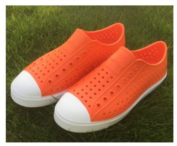 

women native jefferson shoes sandals 2017 fashion lovers hole shoe brand flat casual native summer shoes size 35-44, Black