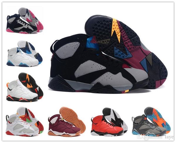 Online Retro 7 Vii Basketball Shoes Men Real Sneakers Authentic