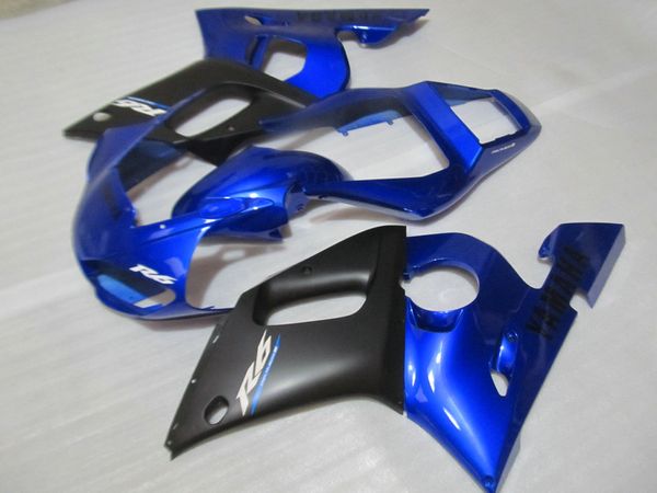 Motorradverkleidungen für Yamaha YZF R6 98 99 00 01 02, blau-schwarzes Karosserie-Verkleidungsset YZFR6 1998-2002 OT37