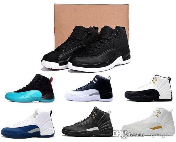 

2018 горячая обувь 12s грипп игры 12s XII человек баскетбол обувь белый GS бароны такси плей-офф серый французский синий кроссовки