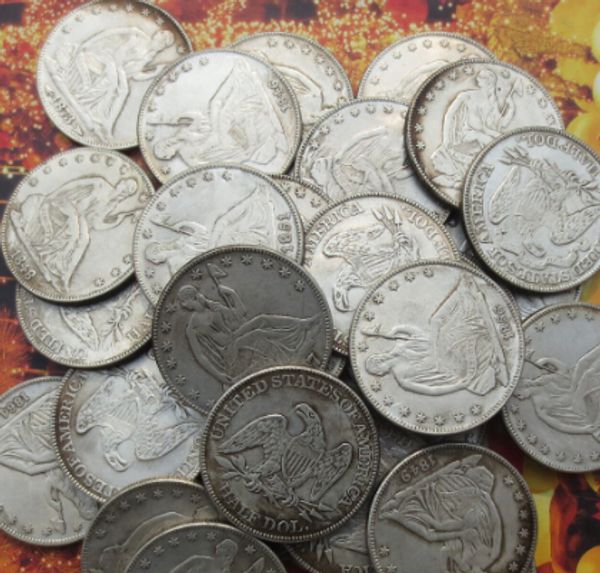 

(1839-1879) сидя свобода половина долларов Монета копия(50 штук)Бесплатная доставка