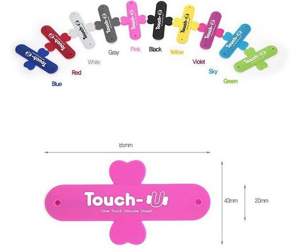 

silicone stand holder cell phone mounts universal portable touch u one touch for iphone samsung htc sony mobile phones tablets 1000pcs/lot