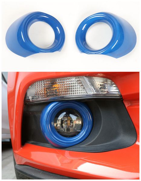ABS Shiny Auto Front Bumper Fog Light Lamp Cover Trim For Ford Mustang 2015-2017