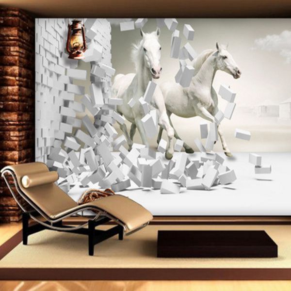 Acheter 3d Fonds D Ecran Pour Salle De Mariage Cheval 3d Espace
