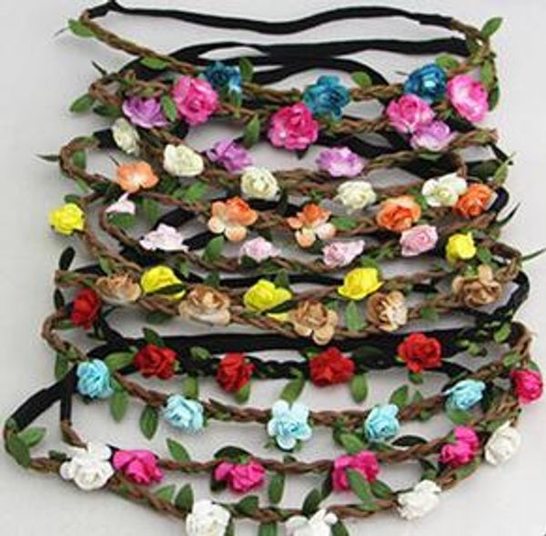 

fashion hair accessories ms. flower headband flowers wig ribbon ms. hoop bohemia sandy beach rose hair hoop bridal garlands