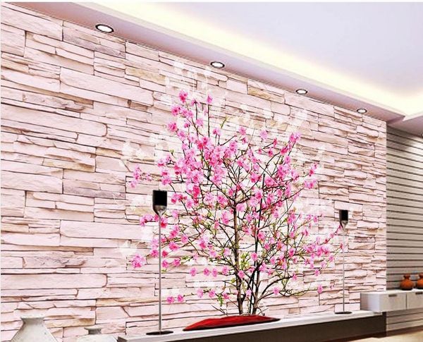 

3d red plum blossom wall with fresco wall mural 3d wallpaper 3d wall papers for tv backdrop