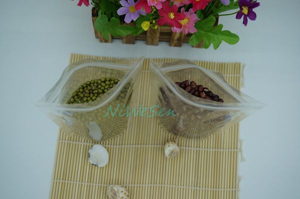 

12 * 20 см, 100 х стоять высокая прозрачность zip lock пластиковые пакеты-открываемые молнии все lucency порошок / сахар упаковка карман, ле