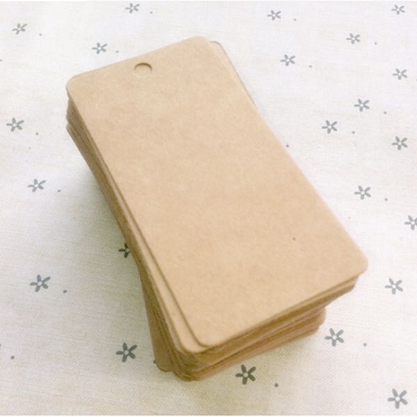 

wholesale-100pcs new brown kraft paper tags label luggage wedding note diy blank price hang tag kraft gift wholesale