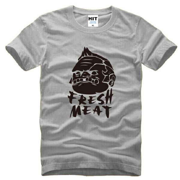 New Designer Dota 2 Game T Shirts Men Cotton Short Sleeve Pudge Fresh Meat Printed Mens T Shirt Creative Male Shirts Top Brand Great T Shirts Buy T