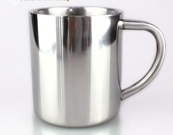 

220ml double tainle teel mug anti portable mug cup double wall travel coffee mug tea cup