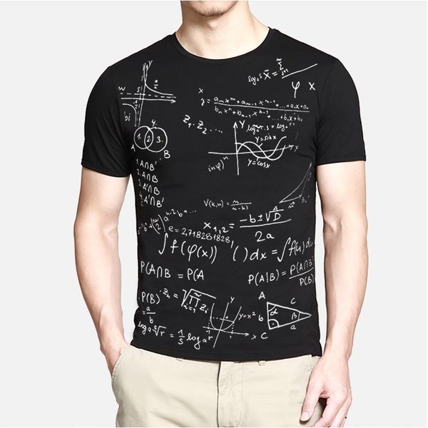 

fashion learning abstract formula t shirts for men loose fit short sleeve t shirt casual tees cool tshirt tx87 rf, White;black
