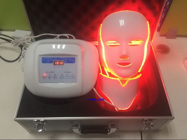 7 Cores Photodinâmicas LED Facial Mask Rejuvenescenation Dispositivo Elétrico Anti-Aging Face Terapia Beleza Máquina