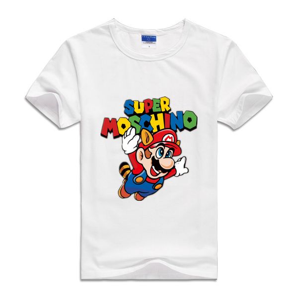 

2017 summer t shirts cute cartoon super mario printed fashion clothes children brother game boys&girls &tees outwear fashion t-shirts, Blue