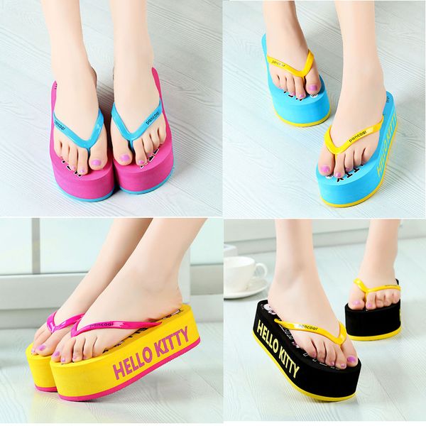 

2017 Летние ботинки для женщин Стретч-ткань EVA Flip Flops Пляжные сандалии Повседневная