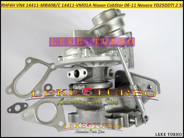 Turbo RHF4H VN4 14411-MB40B 14411 MB40B Turbocompressor 14411MB40B Para NISSAN CabStar 2006-11 Navara D22 YD25DDTI DCI 2.5L 110HP