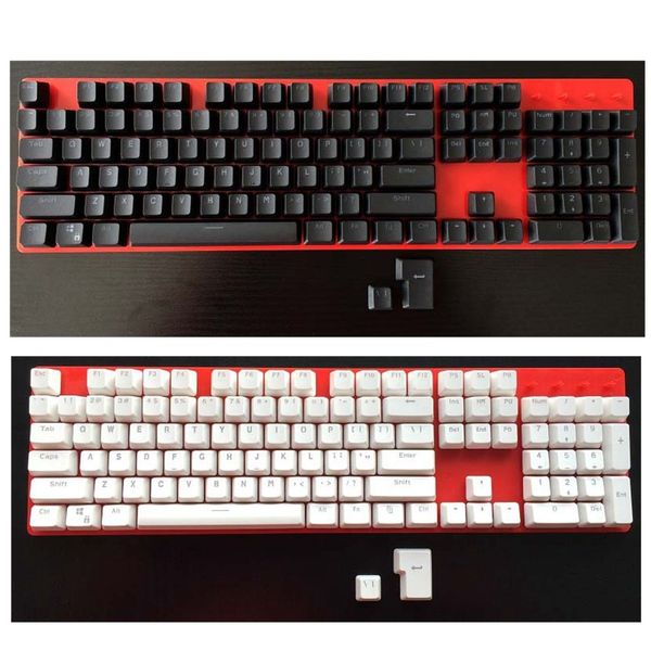 

PBT двойной выстрел Keycap set-белый / черный-полупрозрачные с подсветкой клавиатуры