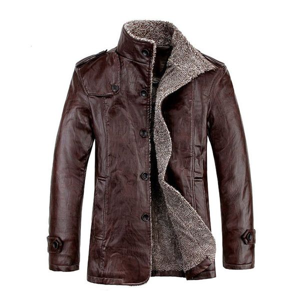 

2020 new winter fur jackets men thermal coats male faux leather jackets warm brand clothing,sa083, Black;brown