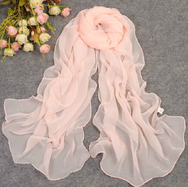 

wholesale-2015 solid color silk scarf chiffon plain women's design long scarf summer beach shawl cape, Blue;gray