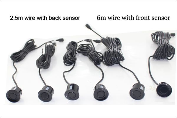 

car video parking sensor pz602c-8 eight 8 sensors 4 front 4 rear tft lcd dvd rearview mirror parking sensor dhl