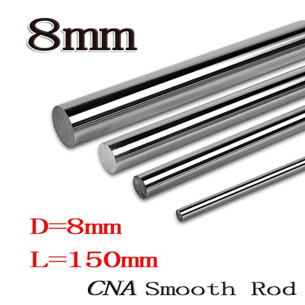 

wholesale- 2pcs/lot 3d printer parts rod 8mm linear shaft l 150mm chromed linear motion guide rail round rod shaft for cnc parts 8mm 150mm