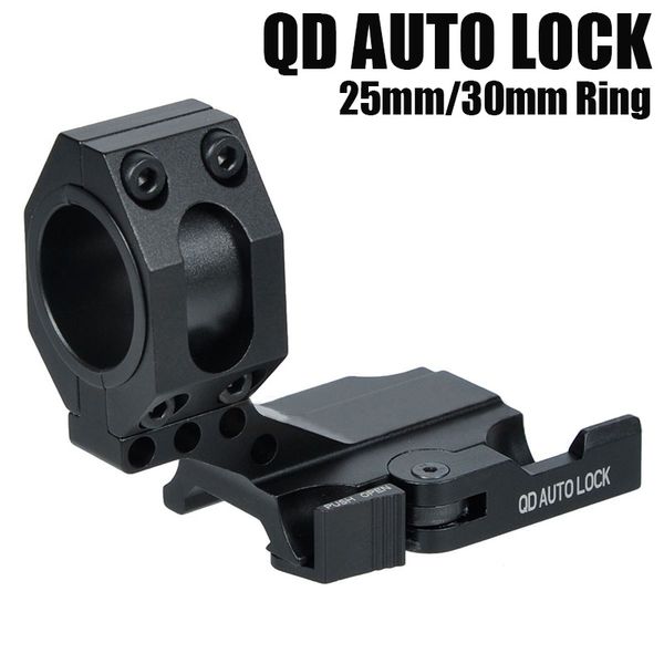 Tactical Auto Lock Quick Release Cantilever 25mm/30mm Scope Ring 2