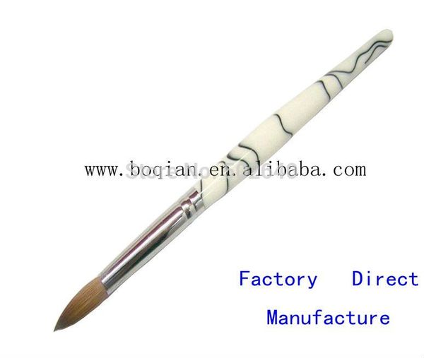 

wholesale- manufacturer direct kolinsky nail aacrylic nail beauty brush #8, Yellow