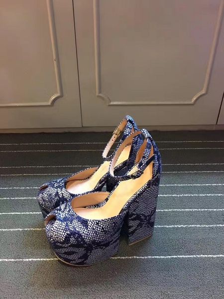 

2017 women's shoe heels thick bottom thick with sandals, Black