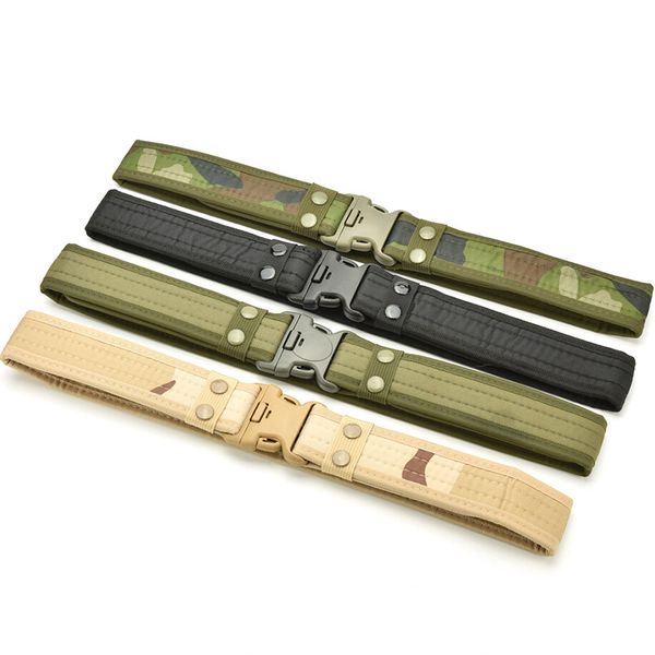 

waist support 100cm-135cm adjustable canvas tactical belt black slider buckle 3 colors for men est nice shades, Black;gray
