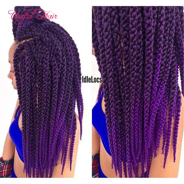 

22inch braid in bundles 3d cubic twist crochet braids hair 120g cubic crochet hair extensions ombre braiding hair for black wome box braids