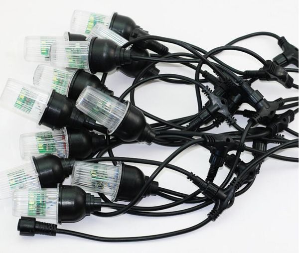 5M 10LED Effetti LED Super Strobe lampada luminosa impermeabile tendone bar LED lampadina stroboscopica KTV targa esterna scintillio luci stringa lampeggianti