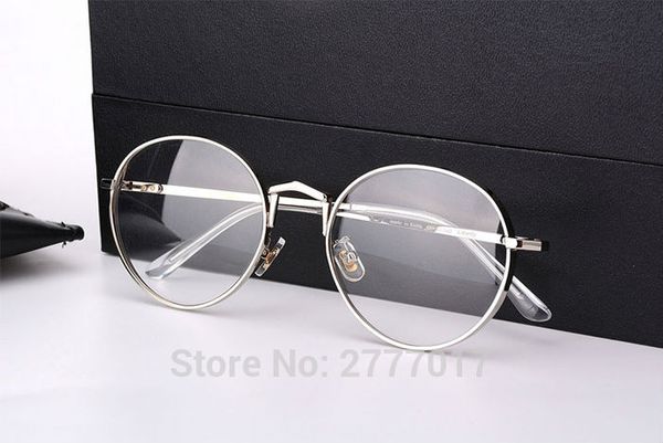 

wholesale- grau optic gentle box gm with round liberty titanium frame glasses eyeglasses frame oculos de prescription vintage lmsnd, White;black