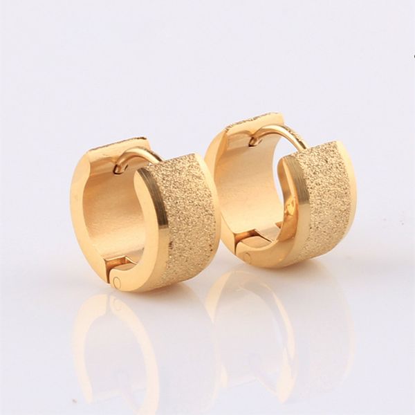 

Горячая Мода Матовый Небольшой Huggie Серьги Из Нержавеющей Стали Серебро Золото Че