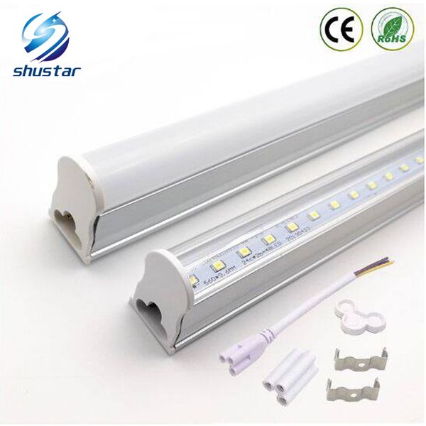 

(tube+base) integrated led tube t5 light lamp smd 2835 led fluorescent tube 1200mm 1.2m 4ft smd2835 2000lm 20w85-265v lighting long tube